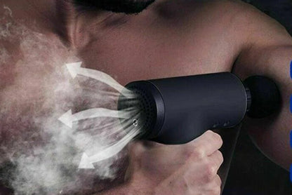 Massage Gun Percussion Massager Deep Tissue Muscle Vibrating Relaxing + 4 Heads
